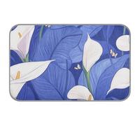 Safari Calla Lily Royal Tapis rafraîchissant pour chat Bleu roi 96,5 x 58,4 cm Tapis frais pour intérieur canin essentiel mantas frías para perros M