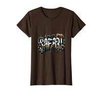 Safari Faune Savane Afrique T-Shirt, Femme, Marron, XL