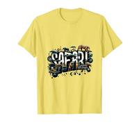 Safari Faune Savane Afrique T-Shirt, Homme, Citron, XXL