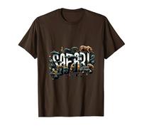 Safari Faune Savane Afrique T-Shirt, Homme, Marron, XXL