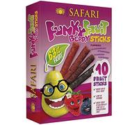 Safari Funky Fruit Stix Lot de 10 bâtonnets de fruits secs d'Afrique du Sud