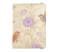 Safari Garden - Porte-passeport en cuir avec oiseaux et fleurs - Pour voyage - Pour femme