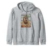Safari Hair Don't Care Lion Lunettes de Soleil rétro Savannah drôle Sweat à Capuche