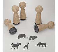 Safari Lot de tampons - Motifs animaux magiques pour les aventures créatives de safari dans le scrapbooking, les cartes et plus encore