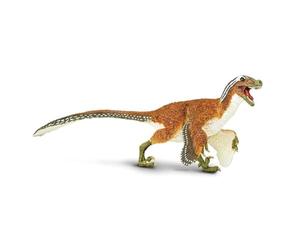 Safari Ltd Velociraptor avec Plumes 20.3cm | Figurine de Dinosaure | Non Toxique et sans BPA | Convient aux Enfants de 3 Ans et Plus, Marron