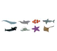 Safari minifigures porte-bonheur océan 2 cm caoutchouc 8 pièces