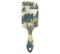 Safari Mountain Landscape Brosse colorée pastel pour masseur de tête droite pour cuir chevelu clairsemé avec poignée ergonomique cepillo para definir rizos
