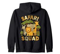 Safari Squad Lion Éléphant Girafe Zèbre Jungle Équipe Sweat à Capuche