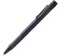 safari steel black-Stylo à bille avec grip ergonomique et largeur de trait M-pour une écriture longue et agréable-en plastique robuste ASA-avec recharge grande capacité M 16 en noir