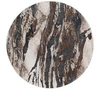 SAFAVIEH Abstrait Salon, Salle à Manger, Chambre à Coucher - Pacifique, Pile Moyenne, Gris foncé/Beige, 160 x 160 cm