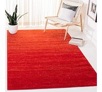 Safavieh Adirondack ADR113 Tapis d'intérieur Moderne tissé rectangulaire pour Salon, Chambre à Coucher ou Tout Espace intérieur Rouge/Gris 165 x 231 cm