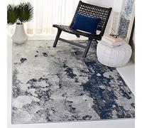 Safavieh Adirondack ADR134 Tapis d'intérieur Moderne et Abstrait tissé rectangulaire Effet Vieilli Bleu Marine/Gris 183 x 274 cm pour Salon, Chambre à Coucher ou Tout Espace intérieur