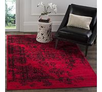 Safavieh Adirondack Collection ADR101 Tapis d'intérieur tissé rectangulaire Rouge/Noir 122 x 183 cm pour Salon, Chambre à Coucher ou Tout Espace intérieur