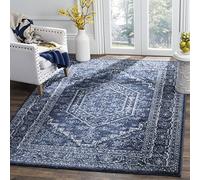 Safavieh Adirondack Collection ADR108N Tapis décoratif - 1,2 x 1,8 m, Motif médaillon Oriental, ne perd Pas Ses Poils et Facile d'entretien, idéal pour Les Zones à Forte Circulation dans l'entrée, Le