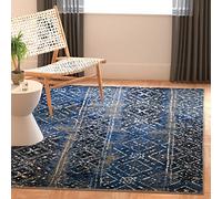 Safavieh Adirondack Collection ADR111A Tapis de Couloir Style bohème Contemporain Argenté et Noir 61 x 3 m, Polypropylène, Argenté/Multicolore., 3' x 5'