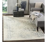 Safavieh Adirondack Collection Tapis Vintage à Poils Courts pour Salon, Salle à Manger, Chambre à Coucher Ivoire et Ardoise 122 x 183 cm