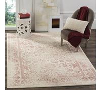 Safavieh Adirondack Collection Tapis Vintage à Poils Courts pour Salon, Salle à Manger, Chambre à Coucher Ivoire et Rose 122 x 183 cm