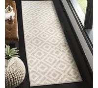 Safavieh Amsterdam AMS105 Tapis d'intérieur tissé avec Treillis en Losanges pour Salon, Chambre à Coucher ou Tout Espace intérieur Ivoire Mauve 69 x 244 cm