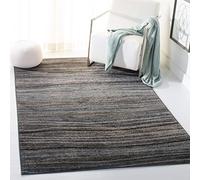 Safavieh Amsterdam AMS111 Tapis d'intérieur rectangulaire tissé à Rayures Argenté/Beige 201 x 279 cm
