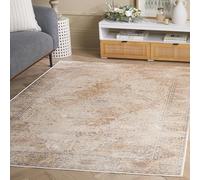 Safavieh Atlas ATL948 Tapis d'intérieur rectangulaire tissé avec médaillon Vintage pour Salon, Chambre à Coucher ou Tout Espace intérieur Ivoire/Beige 122 x 183 cm