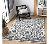 Safavieh Augustine Tapis bohème en polypropylène tissé 160 X 230 cm Ivoire/Noir.