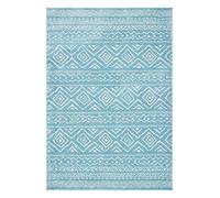 Safavieh Augustine Tapis bohème en polypropylène tissé Turquoise/Ivoire 90 x 150 cm