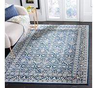Safavieh Brentwood BNT870 Tapis d'intérieur Traditionnel rectangulaire tissé Bleu Marine/Gris Clair 160 x 229 cm