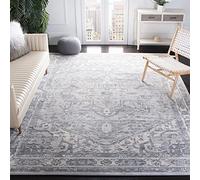 Safavieh Brentwood Collection BNT852 Tapis d'intérieur Traditionnel tissé pour Salon, Chambre à Coucher ou Tout Espace intérieur Crème/Gris 201 x 201 cm