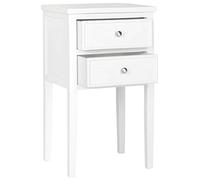 SAFAVIEH Côtier Table d'Appoint avec Tiroir de Rangement en Bois, Blanc, 43 x 36 x 75