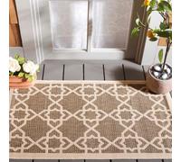 Safavieh Courtyard Collection CY6032 Tapis Contemporain d'intérieur/extérieur tissé Marron/Beige 61 x 109 cm