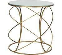 Safavieh EAF2535B Royle Table d'Appoint Métal Or/Verre Noir 50 x 50 x 53,84 cm