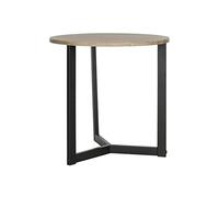 Safavieh EAF4213A Ava Table d'Appoint en Laque Fibre Taupe Pierre/Noir 57 x 57 x 57,91 cm