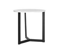 Safavieh EAF4213B Ava Table d'Appoint en Laque Fibre Blanc/Noir 57 x 57 x 57,91 cm