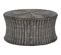 Safavieh EAF6530A Riley Ottoman Rotin Blanchis à La Chaux Naturelle 81 x 81 x 39,87 cm