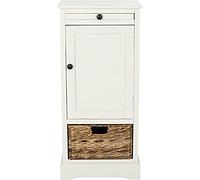 Safavieh EUH5703C Poppy Table d'Appoint Bois Crème Détresse 39 x 33 x 87,12 cm