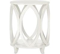 Safavieh EUH6607A Sophie Table d'Appoint Bois Blanc Cassé 50 x 50 x 62,23 cm