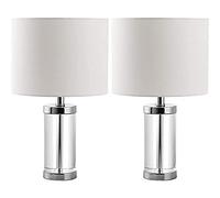 Safavieh EUL4101A-SET2 Kennedy Lot de 2 Lampes de Table en Cristal 13 W E27 27 x 27 x 53,34 cm