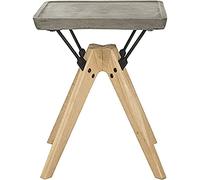 Safavieh EVN1024A Table d'appoint Concret Pierre Gris Foncé 45 x 45 x 43.94 cm