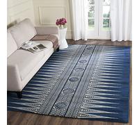 Safavieh Evoke Collection EVK226 Bohemian Vintage Rug, Polypropylène, Royal/Ivoire., 6'7" x 9'