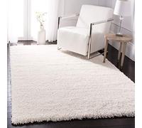 Safavieh Fontana FNT800A Shag Collection Tapis décoratif - 2 x 2,7 m, Ivoire, Design Solide, ne perd Pas Ses Poils et Facile d'entretien, 5,1 cm d'épaisseur