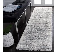 Safavieh Fontana Shag Collection FNT850A Chemin de Course Moderne, 2' 7,6 cm x 8', Ivoire/Gris