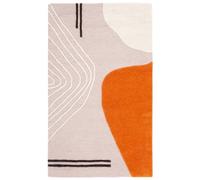 SAFAVIEH Géométrique Salon, Salle à Manger, Chambre à Coucher - Rodeo Drive, Pile Moyenne, Ivoire/Rose Clair, 91 x 152 cm