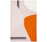 SAFAVIEH Géométrique Salon, Salle à Manger, Chambre à Coucher - Rodeo Drive, Pile Moyenne, Ivoire/Rose Clair, 152 x 244 cm