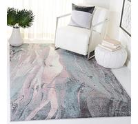 Safavieh GLA126 Tapis d'intérieur Abstrait tissé rectangulaire Collection Glacier Rose/Bleu 160 x 229 cm pour Salon, Chambre à Coucher ou Tout Espace intérieur