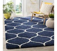 Safavieh Hudson Shag Collection Tapis décoratif - 1,8 x 2,7 m, Motif de Treillis marocain Ogee Ogee, ne perd Pas Ses Poils et Facile d'entretien, 5,1 cm d'épaisseur, idéal pour Les Zones à Forte
