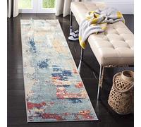 Safavieh Jasper JSP101 Tapis d'intérieur tissé Abstrait pour Salon, Chambre à Coucher ou Tout Espace intérieur Gris/Rouge 61 x 244 cm