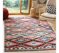 SAFAVIEH Lowell Tapis Multifonction intérieur/extérieur en polypropylène tissé Rouille/Multicolore 90 x 150 cm