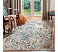 Safavieh Madison Collection MAD447 Tapis d'intérieur Moderne et Chic pour Salon, Chambre à Coucher ou Tout Espace intérieur Gris/Bleu Clair 160 x 229 cm