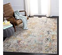 Safavieh Madison Collection MAD453F Tapis décoratif - 1,8 x 2,7 m, Gris et doré, Design Abstrait Moderne, ne perd Pas Ses Poils et Facile d'entretien, idéal pour Les Zones à Forte Circulation dans Le