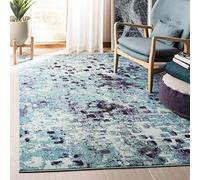 Safavieh Madison MAD425 Tapis d'intérieur Moderne et Chic rectangulaire tissé pour Salon, Chambre à Coucher ou Tout Espace intérieur Turquoise 122 x 183 cm